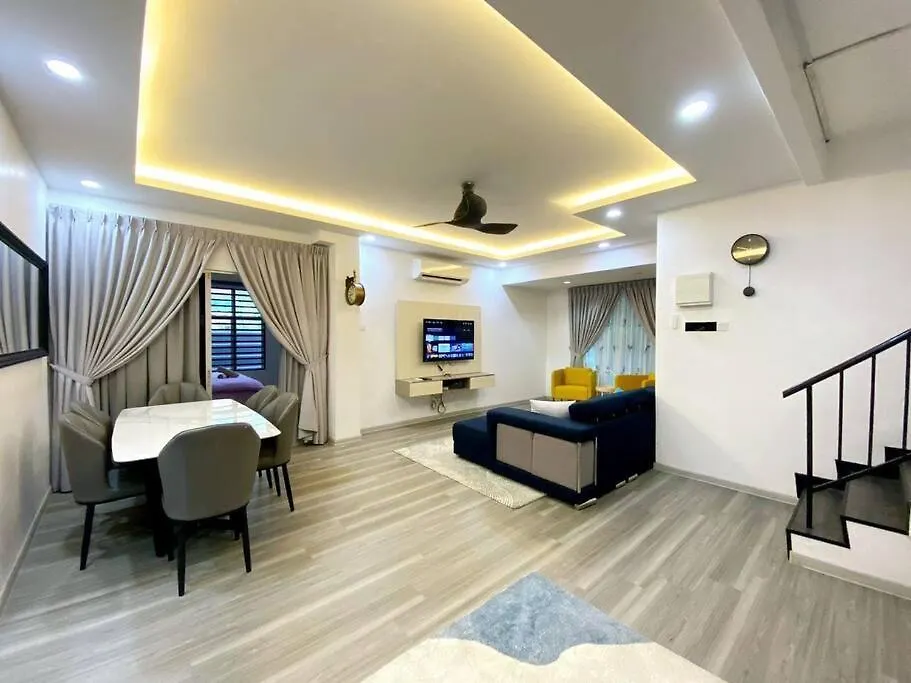 Modern Cozy House 4Room10Pax @Near Sunway Carnival Perai Сasa de vacaciones